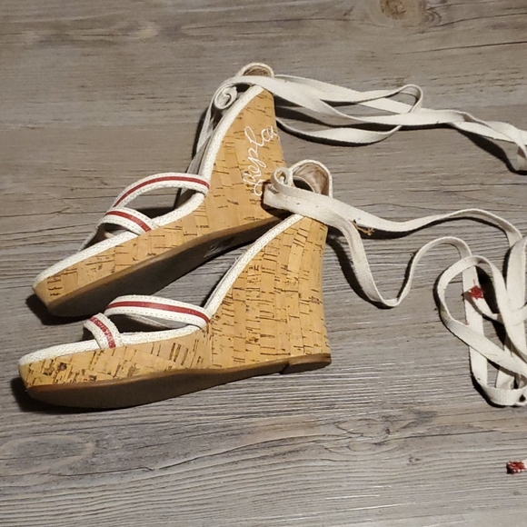Replay Footwear | Strappy Cork Wedge Strappy Sandals | 36 | White - Picture 2 of 7